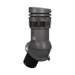 Ventilācijas izvads E28S+, D125, ar elektrisko ventilatoru Standard+, Perfekta EVO